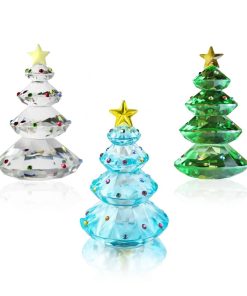 Set of 3 crystal Christmas trees 2025