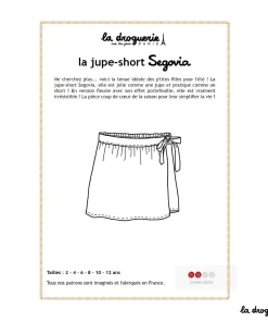 Patron de la jupe-short enfant Segovia