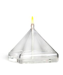 Lampe huile pyramide verre