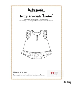Patron du top à volants enfant Lindos
